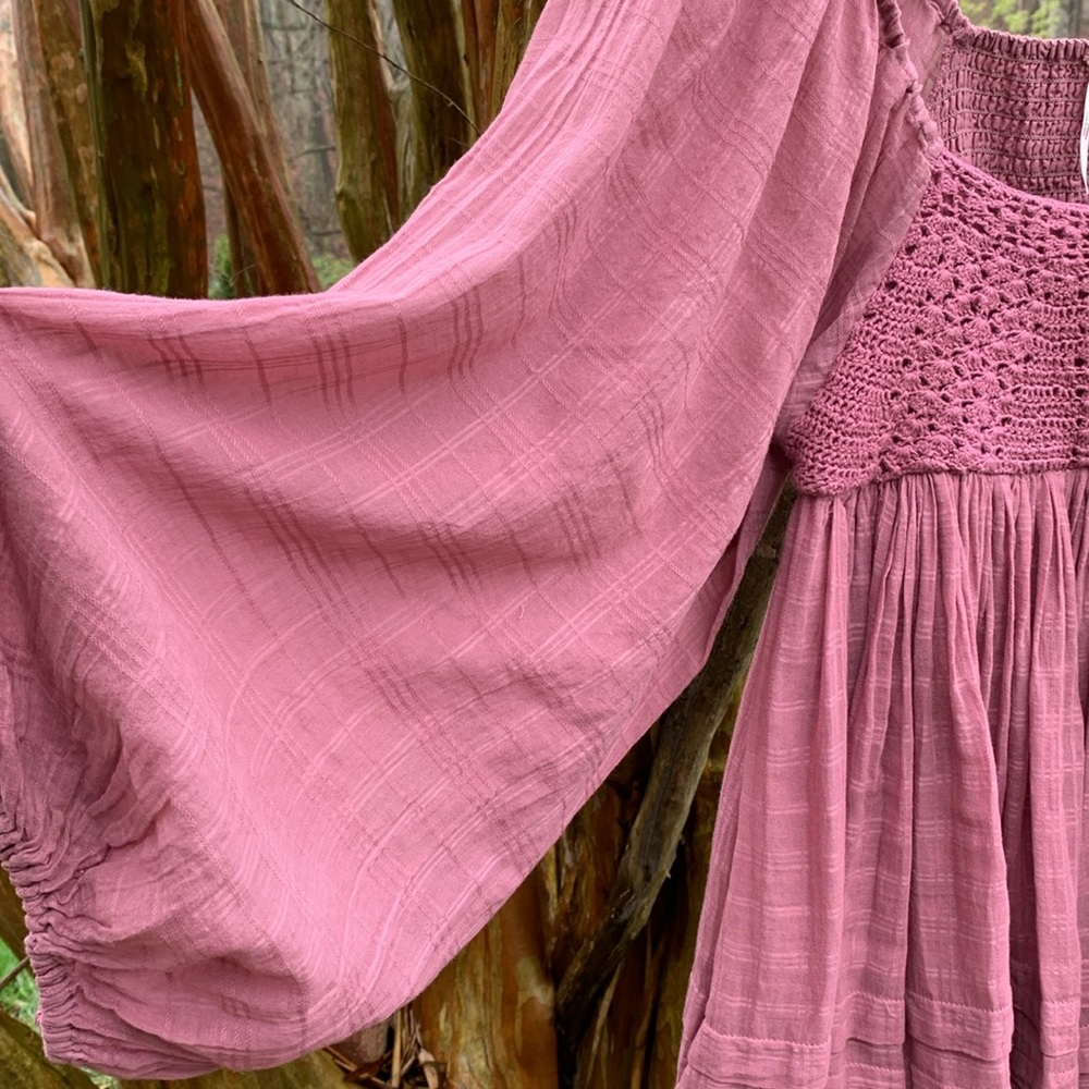 Free People Ari Mini Dress in Dusty Pink - Picture 6 of 11